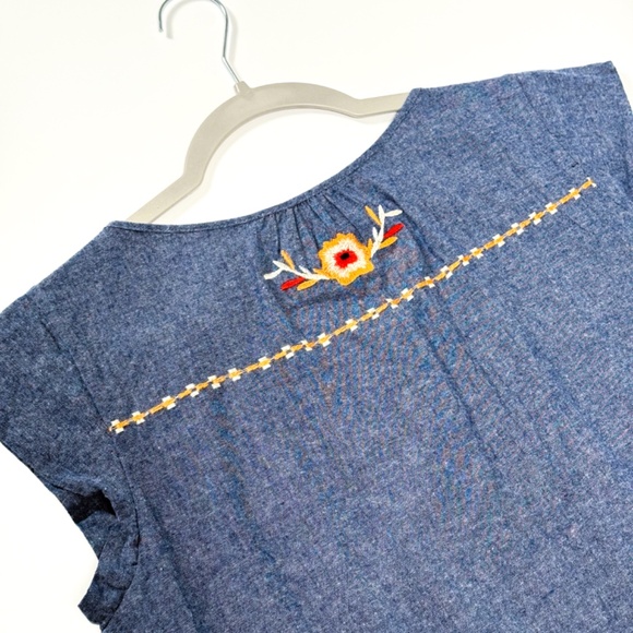 THML Florence Embroidered Yoke Shift Dress – Size M – 🌼🧺🌿🌻🌺🍂 - Picture 11 of 13